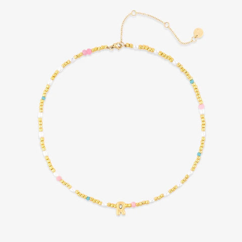 Initial Pearl & Seed Bead Choker