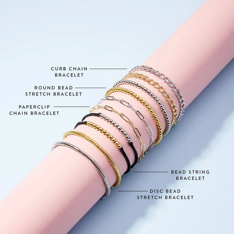 Harper Curb Chain String Bracelet