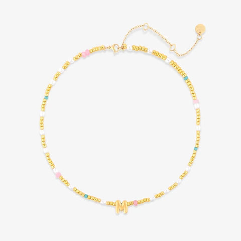 Initial Pearl & Seed Bead Choker